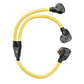 Acking B0d4q45j7b Rv Y Adapter Cord 30 Amp To Two Nema Tt-30p Male Plug Tt-30r