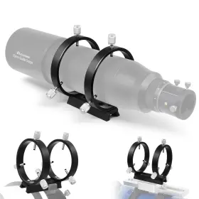 Agsrs70 Astromania Sku Am Adjustable Guiding Scope Ring Set With Plate Inside Diameter -90mm