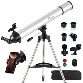 80900 Aufcrow Telescope For Adults 80mm Aperture High-powered Astronomy Telescopes With 90
