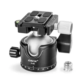 Hb46a Cavix Tripod Ball Head With 1/4 Inch Arca Swiss Quick Release Plate Aluminium Tri