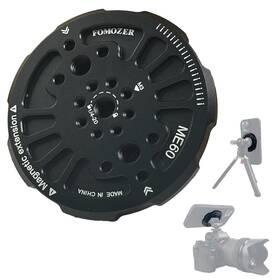 Fomozer Me60 Magnetic Tripod Mount Adapter With 1/4 Inch Threads And Multi-angle Arri Holes Mag
