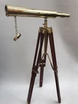 18" Telescope Natural Wooden Tripod Stand Us Navy Stylish Working Handmade Gift. Price: $112.00.