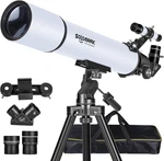 High-powered 80MM Refractor Telescope For Adults & Beginners With Phone Adapter New. Price: $216.99.