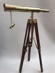 Working Telescope Stand Natural Wooden 18" Tripod Us Navy Stylish Handmade Gift. Price: $100.10.