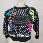 Vtg Adrian Spencer 3D Shapes Neon Color 80 Crop Sweater Sz M Pre-owned. Price: $40.00.