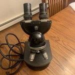 Carl Zeiss - Binocular Microscope With Four Objective Lenses Used. Price: $75.00.