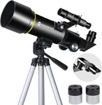 Telescopes, For Kids And Adults Beginners, 70MM Aperture 400MM Focus New. Price: $80.12.