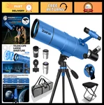 90MM Aperture 550MM High-powered Telescope For Kids & Adults, Portable With Trip New. Price: $159.99.