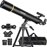 80MM Refractor Telescope For Adults & Kids - Portable, Compact With Carry Bag New. Price: $211.99.