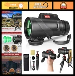 High-powered 80X100 Monocular Telescope For Smartphones, Tripod & Adapter, Low New. Price: $70.19.